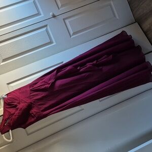 Sophisticates One Shoulder Burgundy Dress